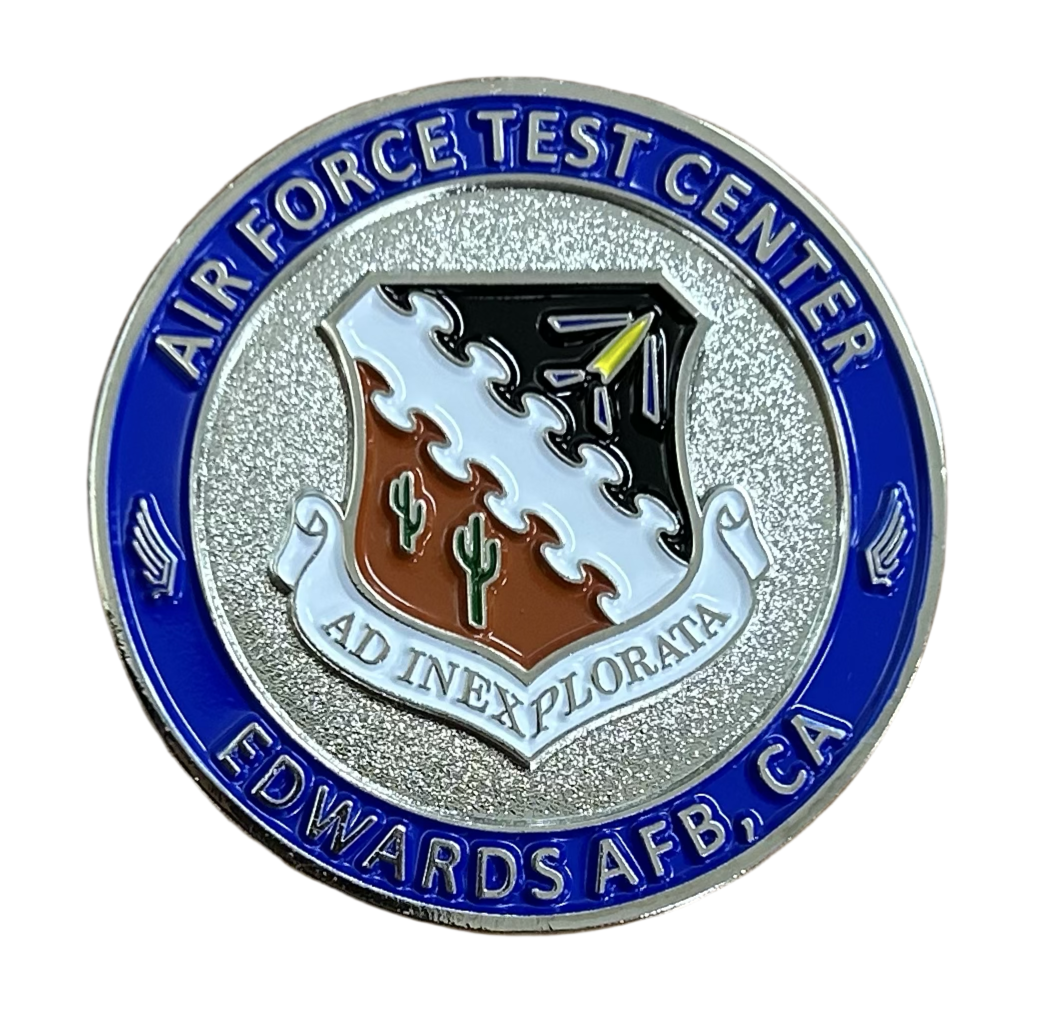 Ad Inexplorata Challenge Coin – Flight Test Museum Gift Shop