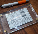 Data Plate Signed by Gen. Bob Cardenas (6"x3.5") w/ Cert of Authenticity