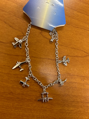 Airplane Charm Bracelet