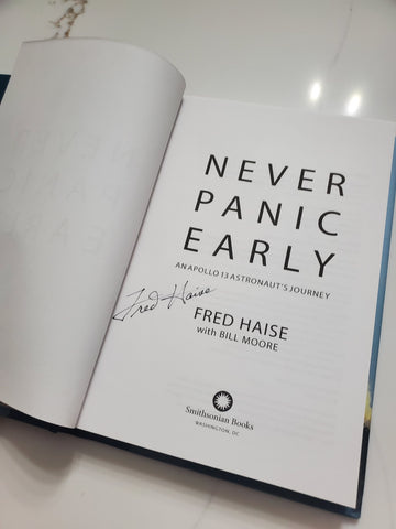 Never Panic  Early Book Signed by Fred Haise (Apollo 13)