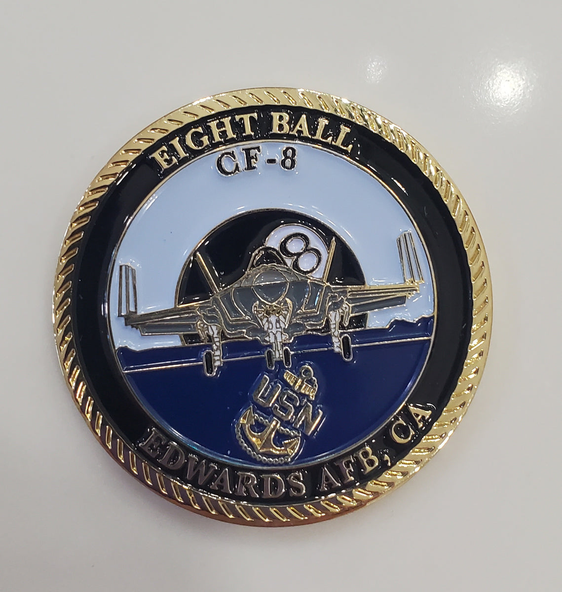AUTHENTIC: F-35/CF-8 Eight Ball Challenge Coin – Flight Test Museum ...