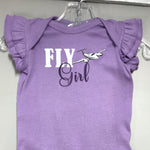 ‘Fly Girl’ Flutter Sleeve Onesie