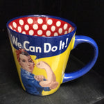 Rosie Riveter Polka Dot Mug