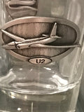 Pewter Airplane Shot Glass