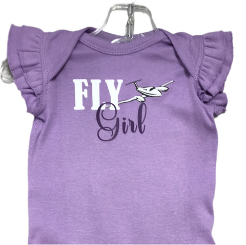 ‘Fly Girl’ Flutter Sleeve Onesie
