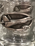 Pewter Airplane Shot Glass