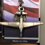 Pewter Airplane Keychain