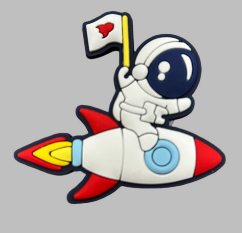 Astronaut on Rocket Magnet