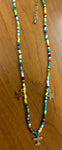 Seed Bead Necklace with Airplane Charm