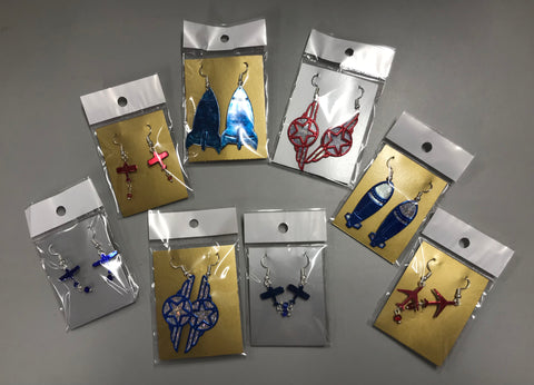 Handmade Airplane Earrings