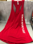 REMOVE BEFORE FLIGHT Women’s Racerback Tank