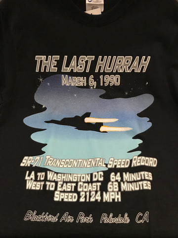 Last SR-71 Flight - 4 Speed Records Adult T-Shirt