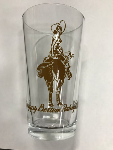 Vintage Pancho Barnes Happy Bottom Riding Club Beer Glass