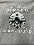 ‘The Sky Is Not My Limit, It’s My Playground’ Unisex Long-Sleeved T-Shirt