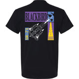SR-71 Blackbird Aircraft Men's T-shirt (Black w/Purple)