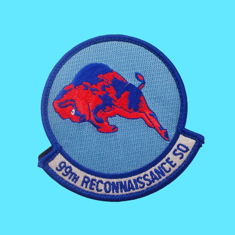 AUTHENTIC: 99th Reconnaissance Squadron Patch From Beale AFB (Velcro - Blue)