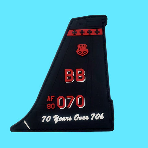 AUTHENTIC: U-2 Tail #70 (For 70th Anniv) Tailflash Patch From Beale AFB (PVC Velcro)