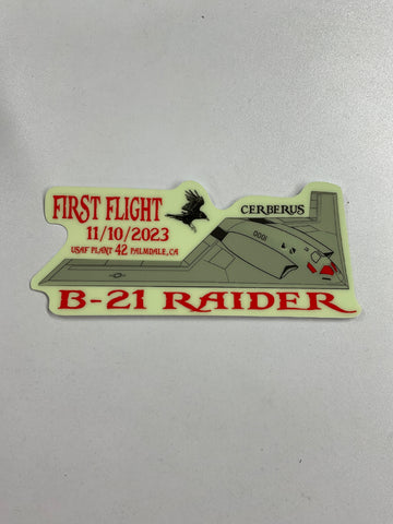 B-21 Raider First Flight Glow-in-the-Dark Decal