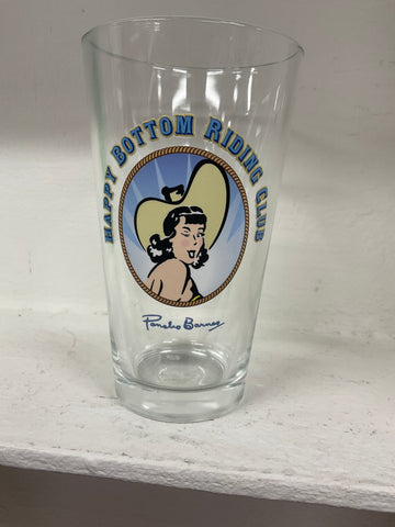 ‘Winky Face’ Pancho Barnes Happy Bottom Riding Club Beer Glass