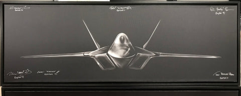 F-22 Signed Canvas Print