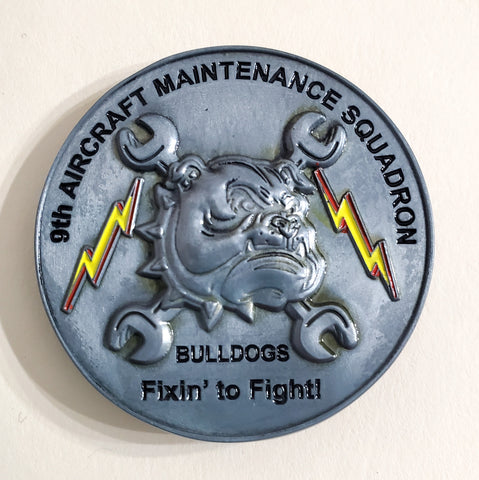 U-2 Dragonlady Bulldogs Challenge Coin by Previous 9th RS Commander