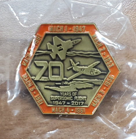 70th Anniversary of Supersonic Flight Lapel Pin