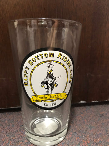 Vintage Rope Pancho Barnes/Happy Bottom Riding Club Beer Glass